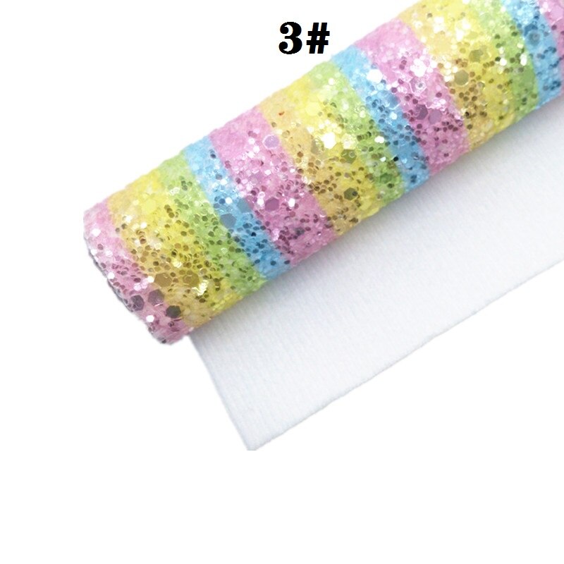 Sateenkaari raidat paksu glitter vinyyli kangas arkki huopa tausta synteettinen nahka tekovinyyli tee itse  a4 koko  r409a: 3-30 x 134cm