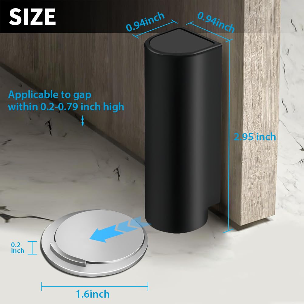 Tope de puerta súper magnético para herrajes para el hogar, oficina y muebles: protector de pared y parachoques para puerta oculta