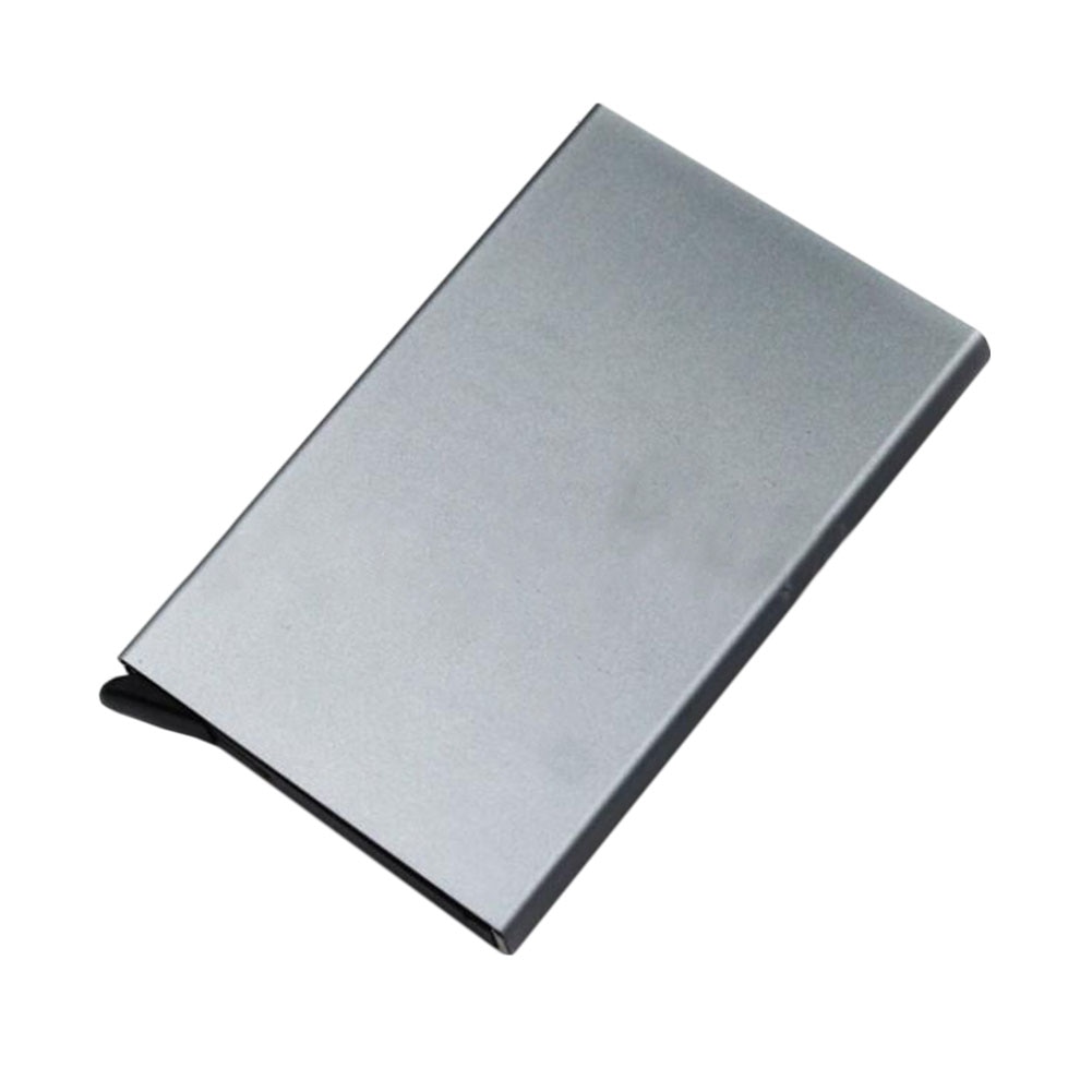 Men Metal Stainless Steel Card Holder Case Silver Aluminium Travel Wallet Rfid Business ID Credit Bank Card Case for Cards