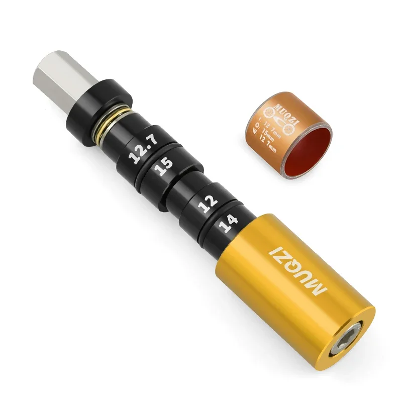 MUQZI Bike Rear Shock Bushing Mount Tool MTB Rear Suspension Eyelet Bushing Installation and Removal Tool: Yellow