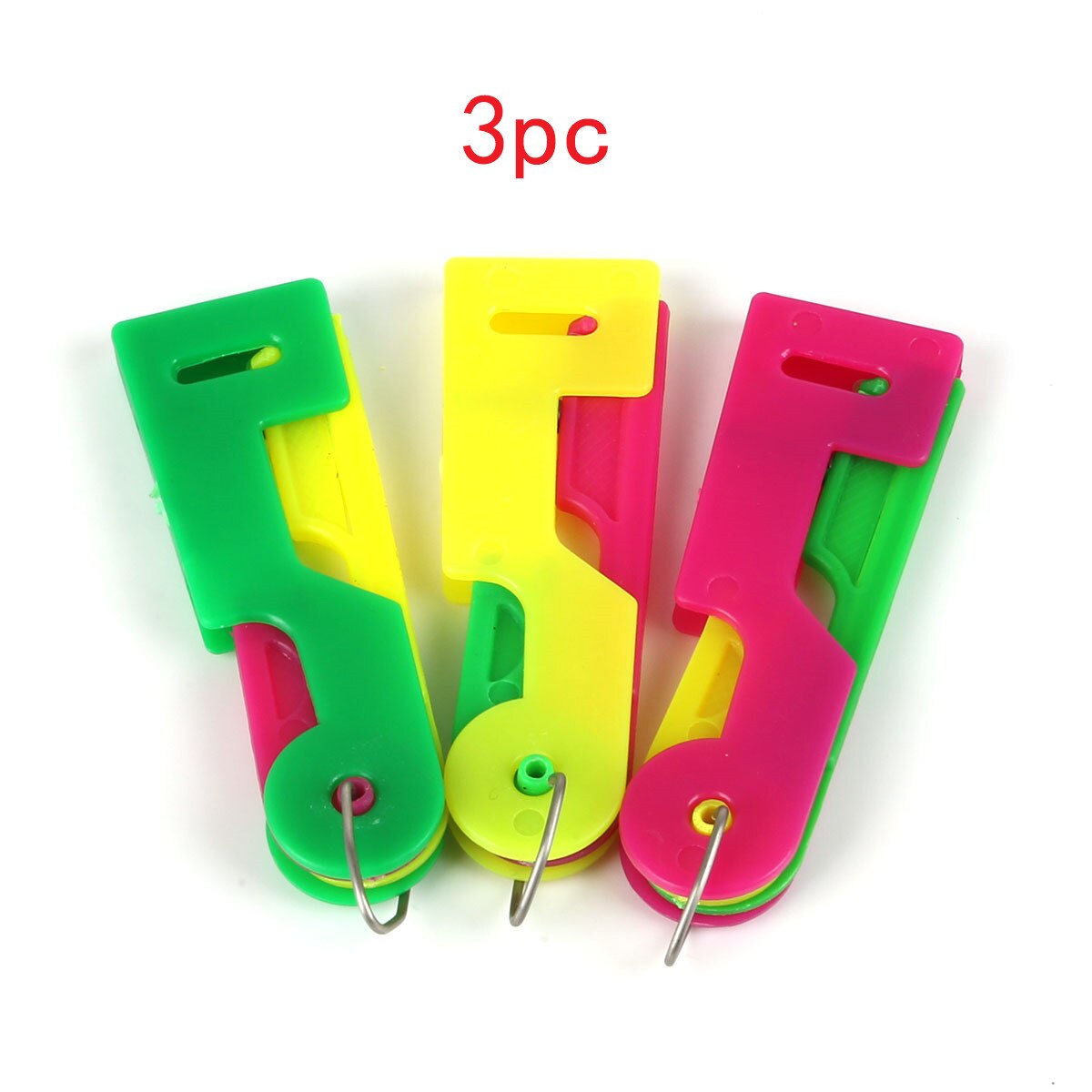 Plastic Handle Craft Thread Cutter+Threader Sewing Use Tool Elderly Guide Needle Easy Device Automatic Tool Sewing Accessories: 07 3pcs