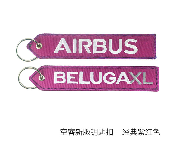 Airbus Logo A330 neo A350 A380 BELUGAXL Embroider Travel Long Luggage Bag Tag for Flight Crew Pilot Aviation Lover: pink airbus