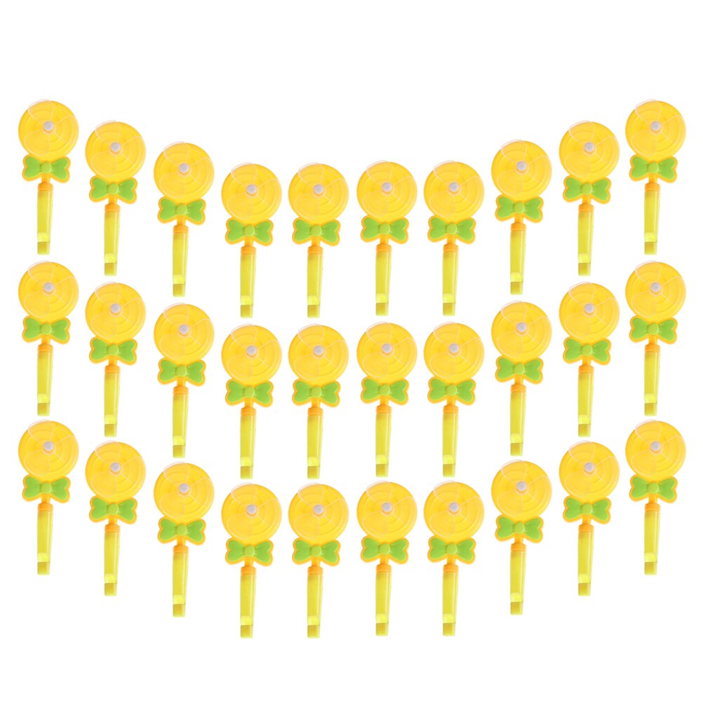 30Pcs Lollipop Fluitje Windmolen Kinderen Cartoon Fluitje (Willekeurige Kleur): Default Title