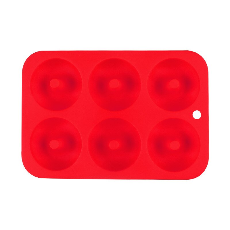 1pc Silicone Dount Mold Dessert Tool Fast Easy Manual Doughnut Maker DIY Cookies Cake Decoratings Baking Tools Kitchen Gadgets: red