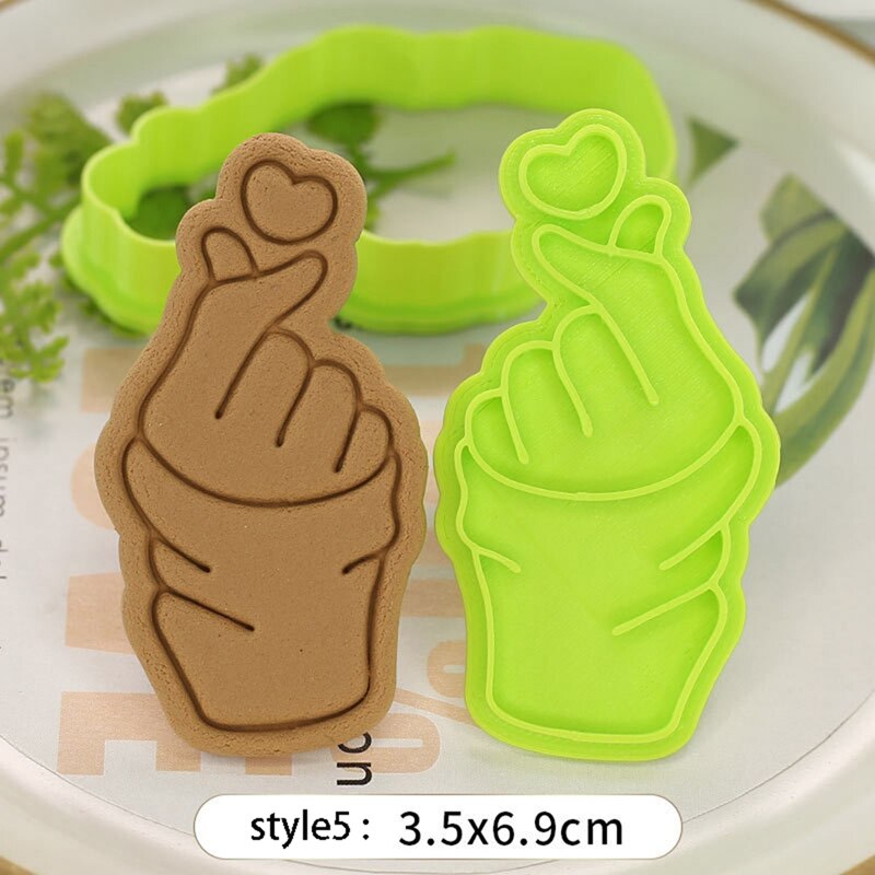 Wedding Valentine Cartoon Cookie Cutter Mould Biscuit DIY Mold angel Heart cake rose Shape Cutter Baking Tools: style 6