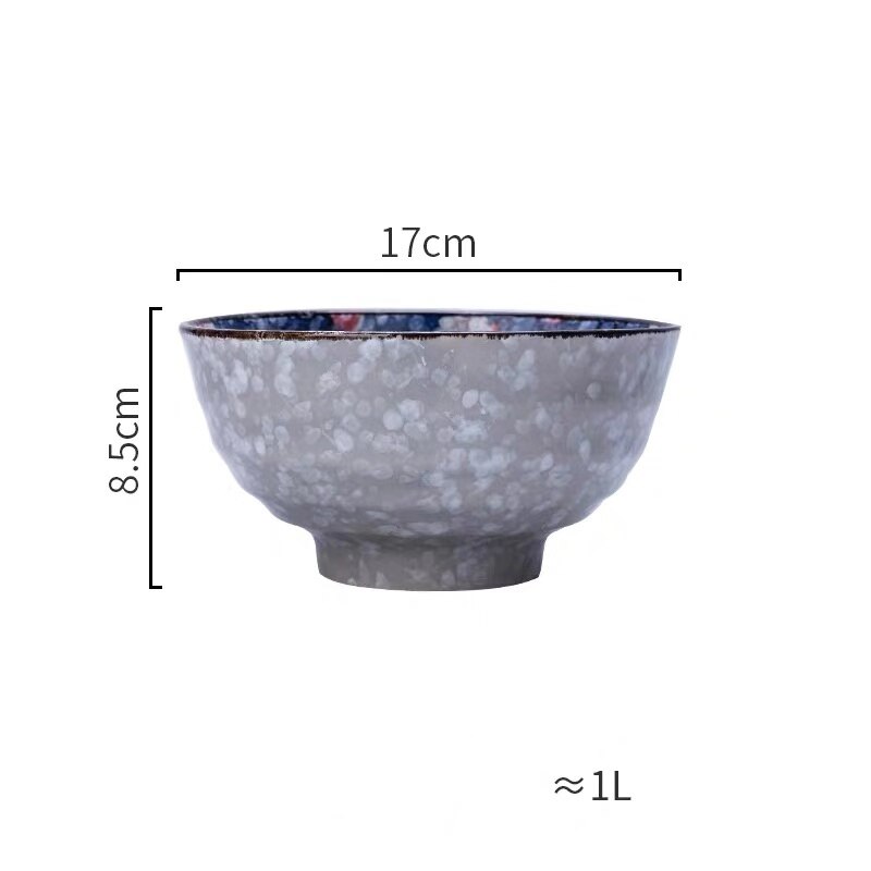 Japanse postorale keramische westerse borden visbord schotel rijst soep kom lepel set sushi servies: 6.7 inch soepkom