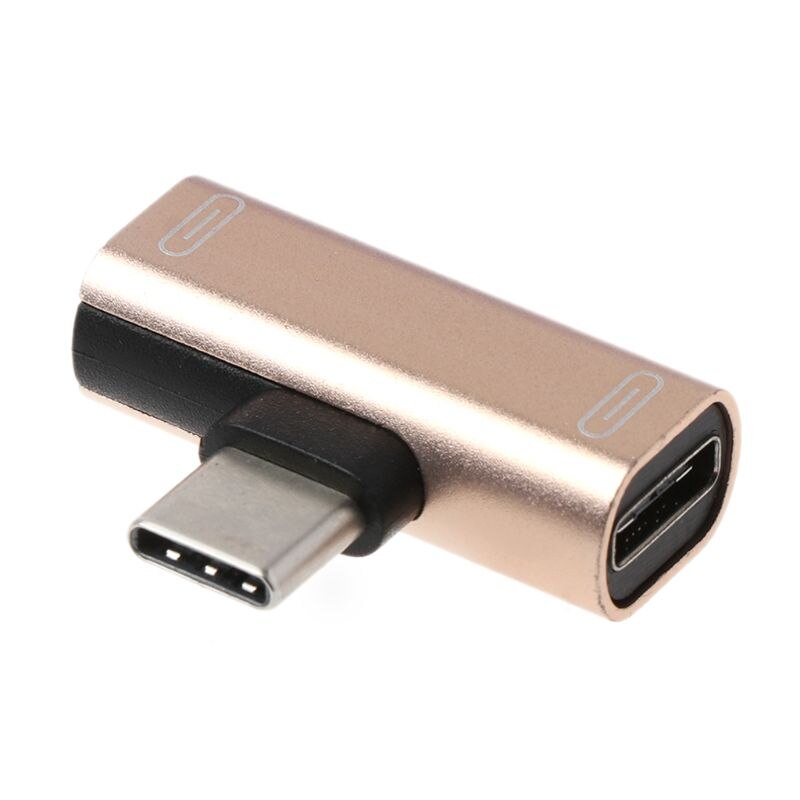 Dual Type C USB-C Oortelefoon Hoofdtelefoon Opladen Lader Adapter Splitter Converter Voor Xiaomi 6 6X 8 Note3 Mix 2 Mate: GD