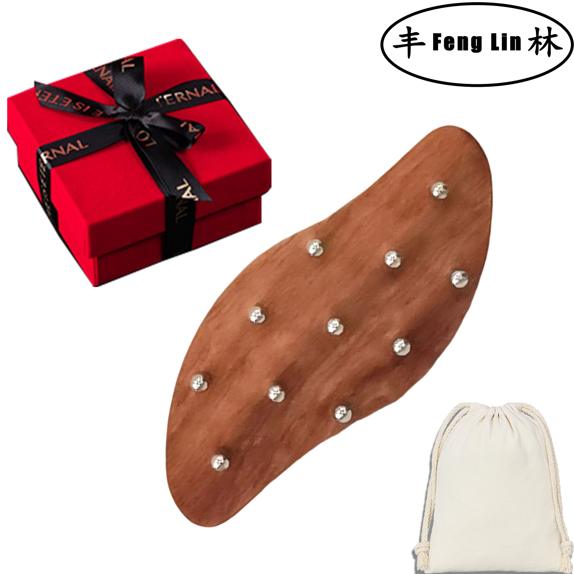 Peigne à cheveux en cuivre et en bois, poignées anti-leges, brosse à angle pour les soins lisses et brillants des cheveux et du cuir chevelu