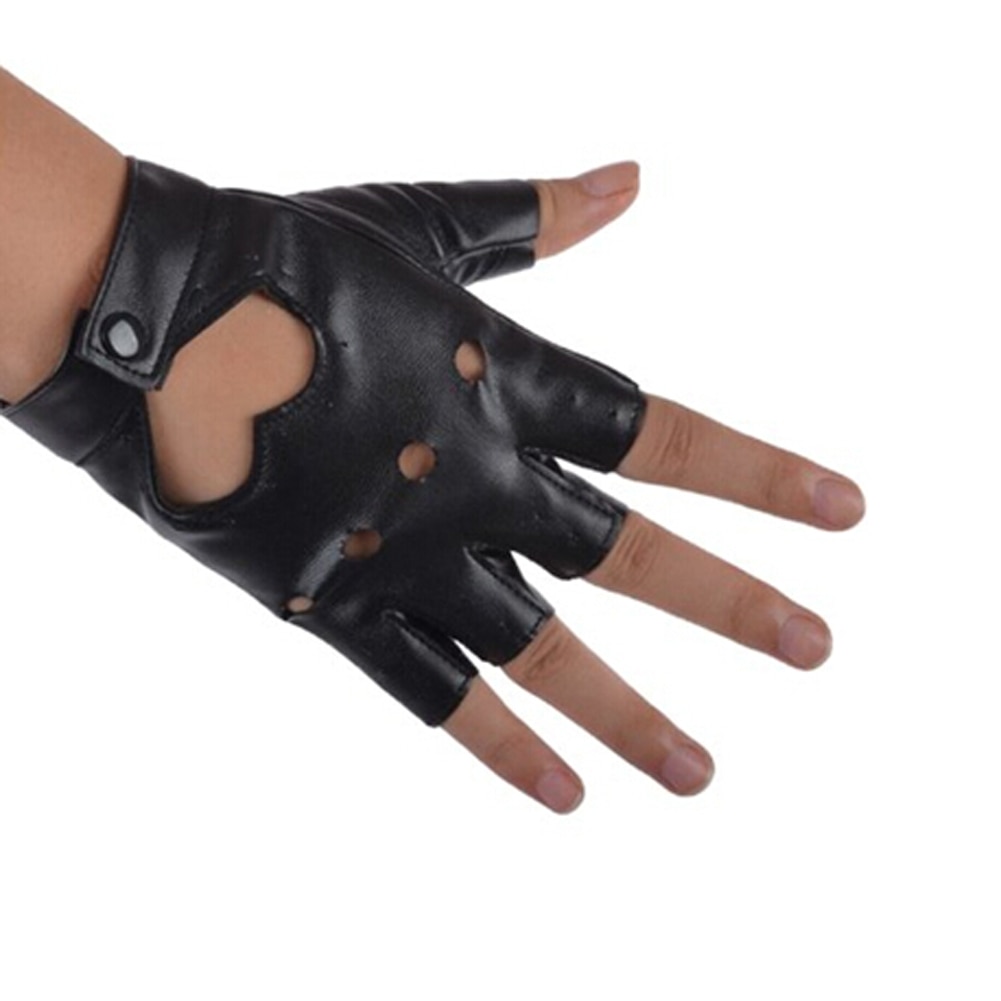 Kvinder pu læder handske bil fingerløse ydeevne handsker