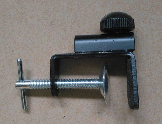 Cantilever Bracket Clamp Holder Metal Desk Lamp Clip Fittings Base Hose with 12MM Hole Diameter and Non-slip Mat for Mic Stand