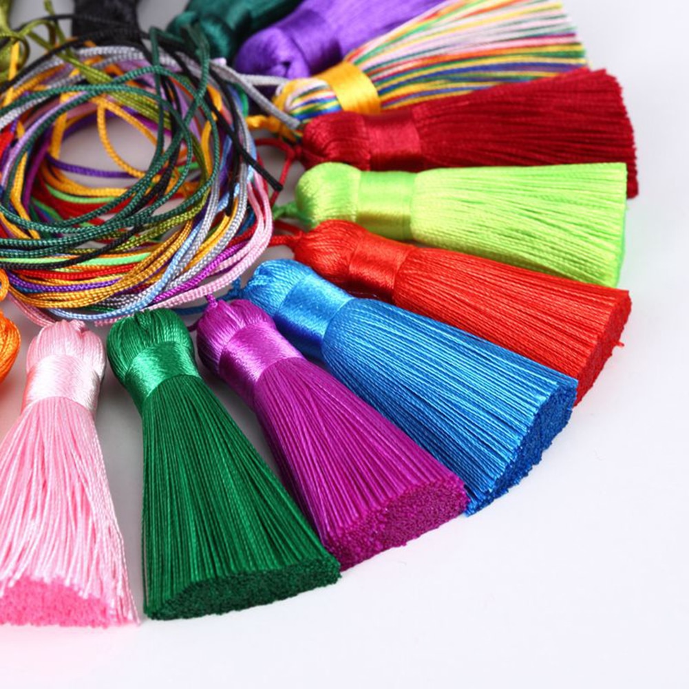 Mini Draad Stof Kwastje Fringe Kwasten Maken Fringe Trim Kwasten Naaien Accessoires Voor Sieraden Diy Hanger Armband Sleutel