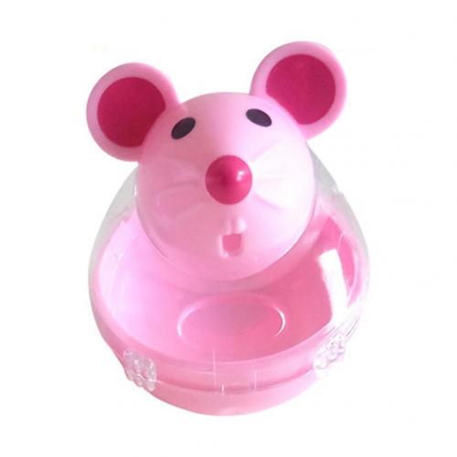 Pet Cat Kitten Muis Vorm Treat Holder Voedsel Opslag Dispenser Chew Play Speelgoed Voor Huisdier Producten Kat Accessoires: Roze