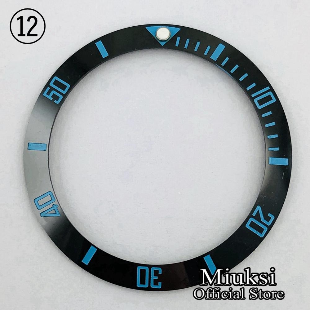 Miuksi ur dele 38mm keramik/titanium bezel indsats passer til 40mm urkasse: 12