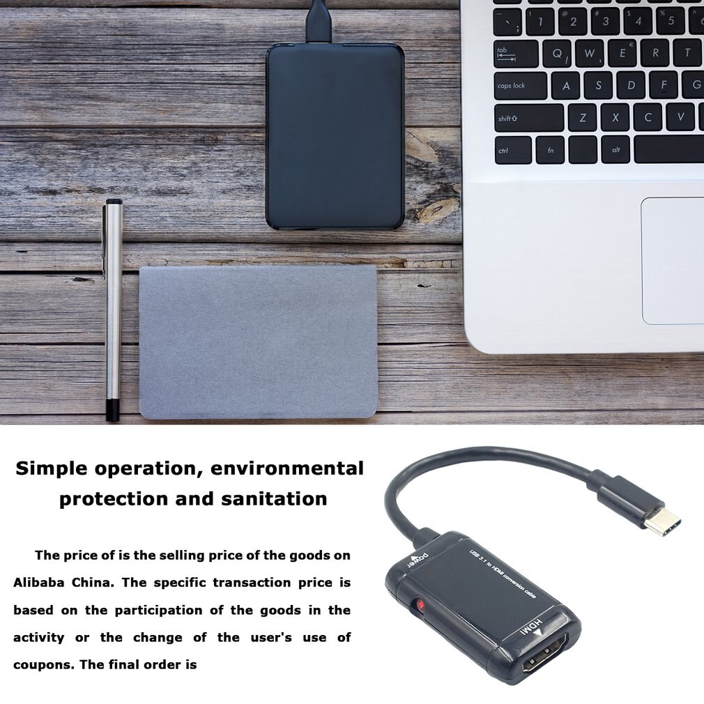 Usb 3.1 Type C USB-C Naar Hdmi Adapter 1080P Man-vrouw Converter Kabel Voor Mhl Android Telefoon Tablet hdmi Naar USB-C