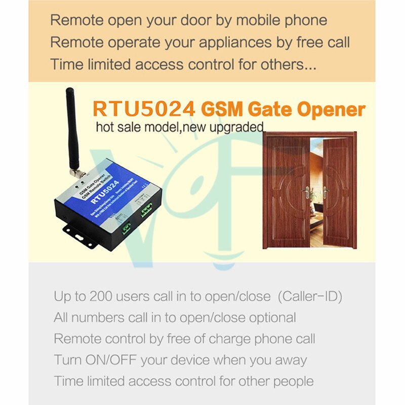 2G RTU5024 gate opener gsm automatic sliding garage door opener remote control garage door opener auto car door opener free call