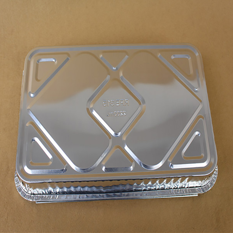 Bandeja grande de aluminio para barbacoa, bandeja reciclable con cubierta de papel de aluminio de 2200ml, utensilios de cocina para exterior, 10 Uds.