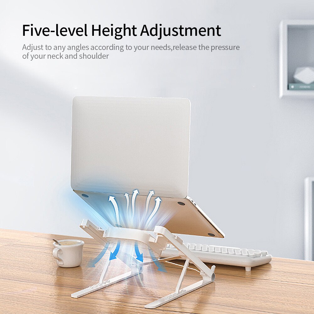 Supporto computer portatile con Ventola di raffreddamento Portatile Pieghevole Del computer Portatile regolabile Staffa di Supporto 5-livello di altezza di Raffreddamento Del desktop