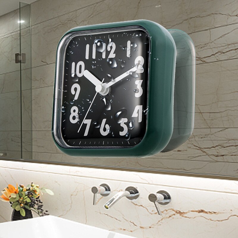 Digital Bathroom Wall Clocks Simple Electronic Wall Clock Waterproof Shower Watches Temperature Clocks Hanging Timer