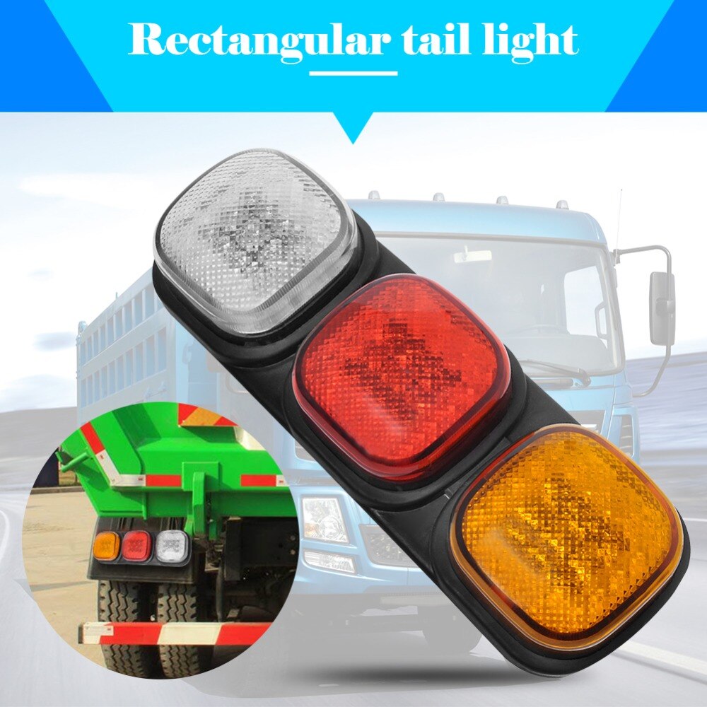 24V 87LED Right Tail Light Truck Trailer Brightness LED Warning Bulbs Rear Indicator Lamp Stop Reverse Light for Campers ATV