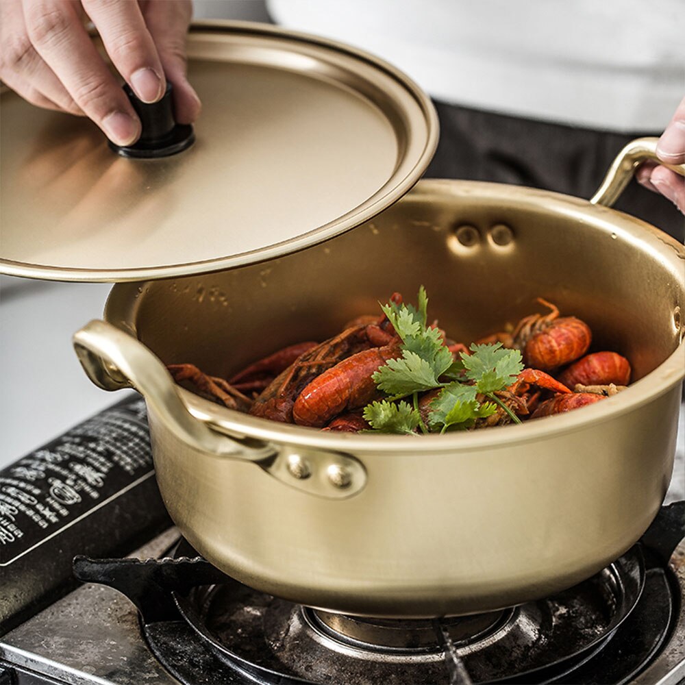 Koreaanse Ramen Noodles Pot Aluminium Soeppan Met Deksel Noedels Melk Ei Soep Kookpot Snelle Verwarming Voor Keuken Kookgerei