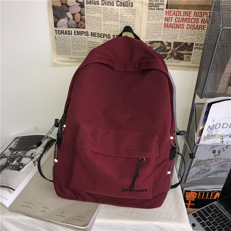 Vrouwen Rugzak Grote Schooltas Rugzak Voor Tienermeisjes Mode College Student Rugzak Mochila Vrouwelijke 2 Size Sac Een dos: Red / 31X17X43CM