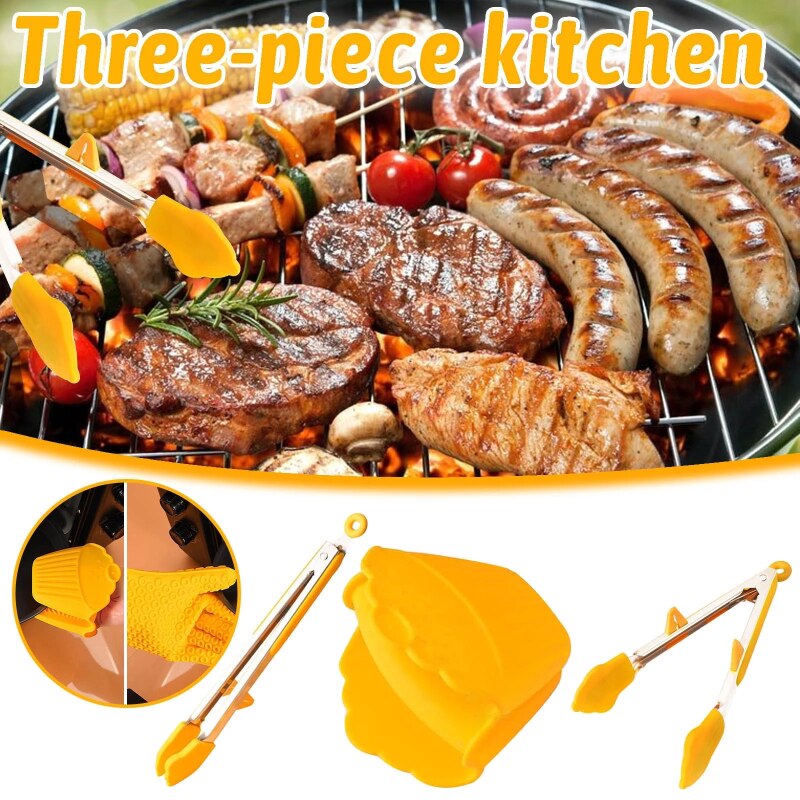 Pinza de cocina de silicona de grado alimenticio, pinzas para comida, pinzas para cocinar, accesorios para hornear, herramienta para servir ensaladas y barbacoa