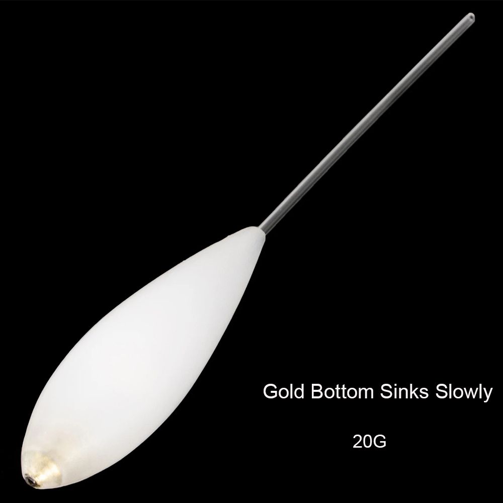 Ensemble de flotteurs de pêche en plastique Bobber, 15g-50g: Gold bottom 20g