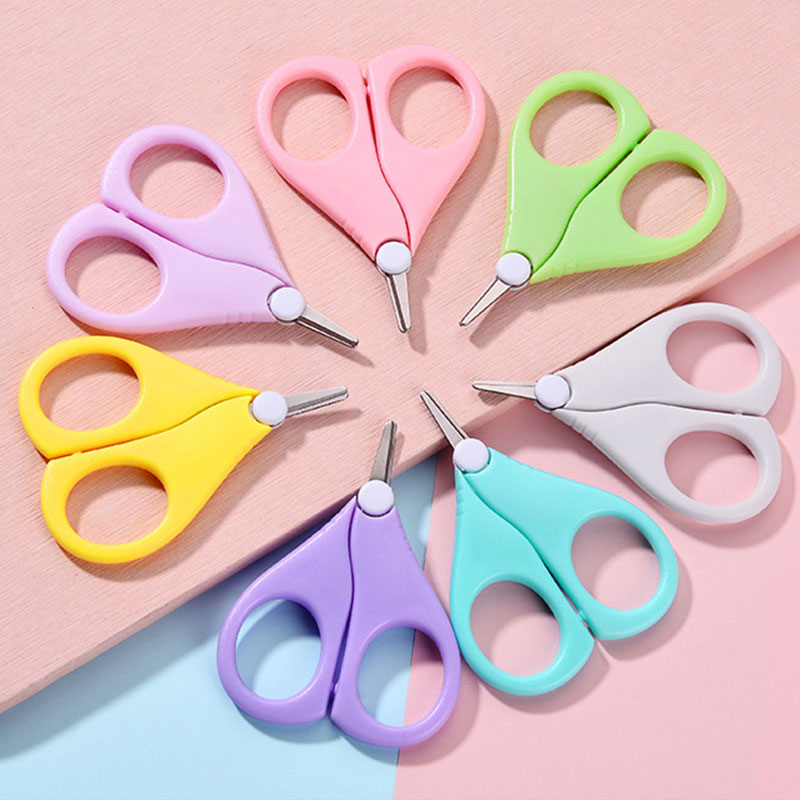 2Pcs/Lot Safety Nail Clippers Scissors Baby Care Cutter For Newborn Baby Daily Nail Shell Shear Manicure Tool Baby Nail Scissors