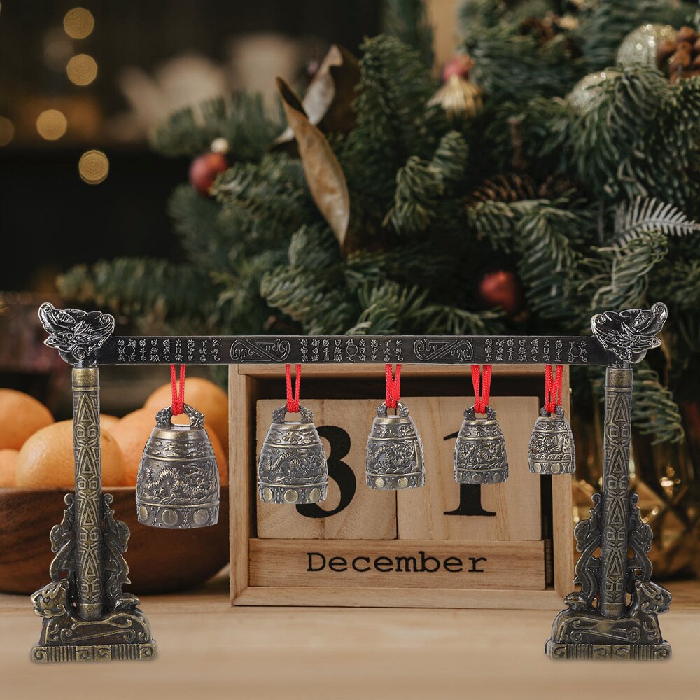 1 Set Alloy Chimes Hand Bell Musical Instrument Model Desktop Ornament