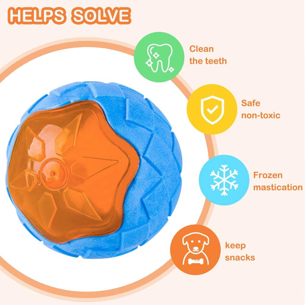 Rubber Hond Speelgoed Voor Hond Kauwen Bijten Slip Piepende Training Spelen Speelgoed Interactieve Hond Speelgoed Voor Grote Honden Tanden Reinigen: Ball Toy