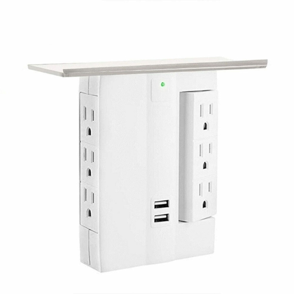 USB Buchse Regal Zauberstab-Montiert Stecker UNS Multi Stecker Buchse Regal 8 Hafen Anstieg Schutz 6 Steckdose Verlängerung