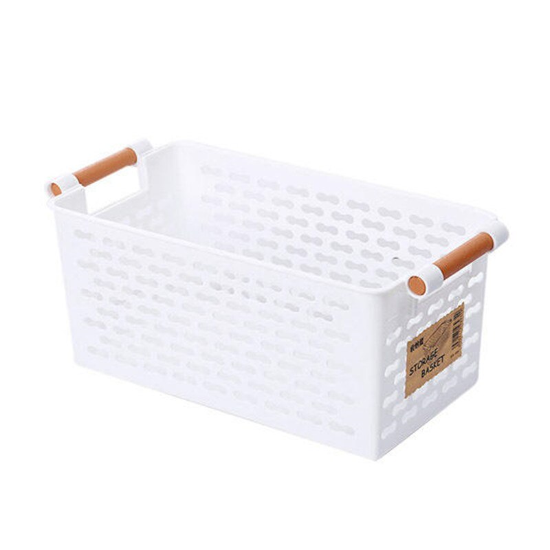 Kitchen Organization Plastic Kitchen Storage Box Refrigerator Basket Fridge Storage Rack Freezer Bathroom Desktop Shelf: white
