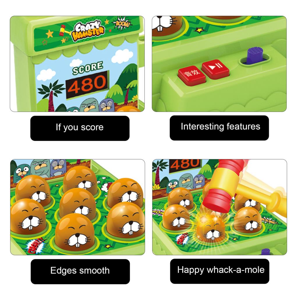 Whack A Mole Game Interactieve Beukende Speelgoed Met Verlichting Geluiden Gezonde Plastic Voor Educatieve Verjaardagscadeautjes Baby Hand Oefening