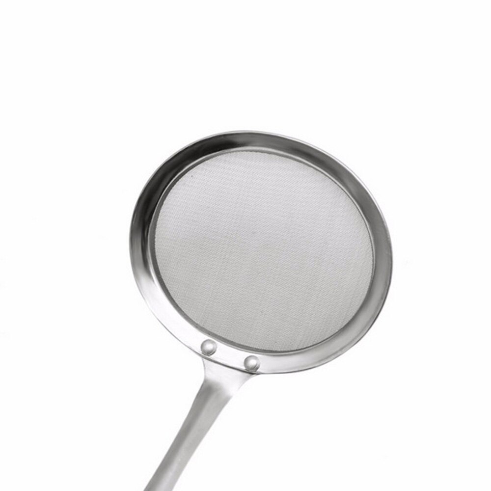 Stainless Steel Skimmer Spoon Fat Skimmer Spoon Fine Mesh Strainer Ladle Oil-Frying Filter Spoon for Kitchen Frying Food