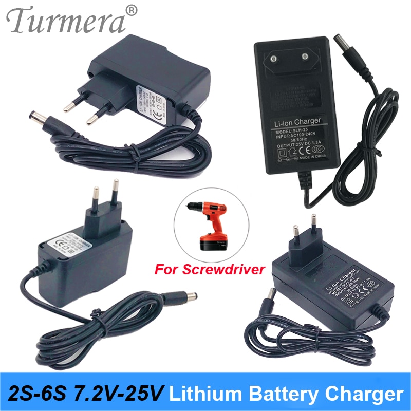 Turmera Lithium Batterieladegerät - 8.4V bis 25V - DC 5.5MM*2.1MM - für 2S-6S 18650 Packs