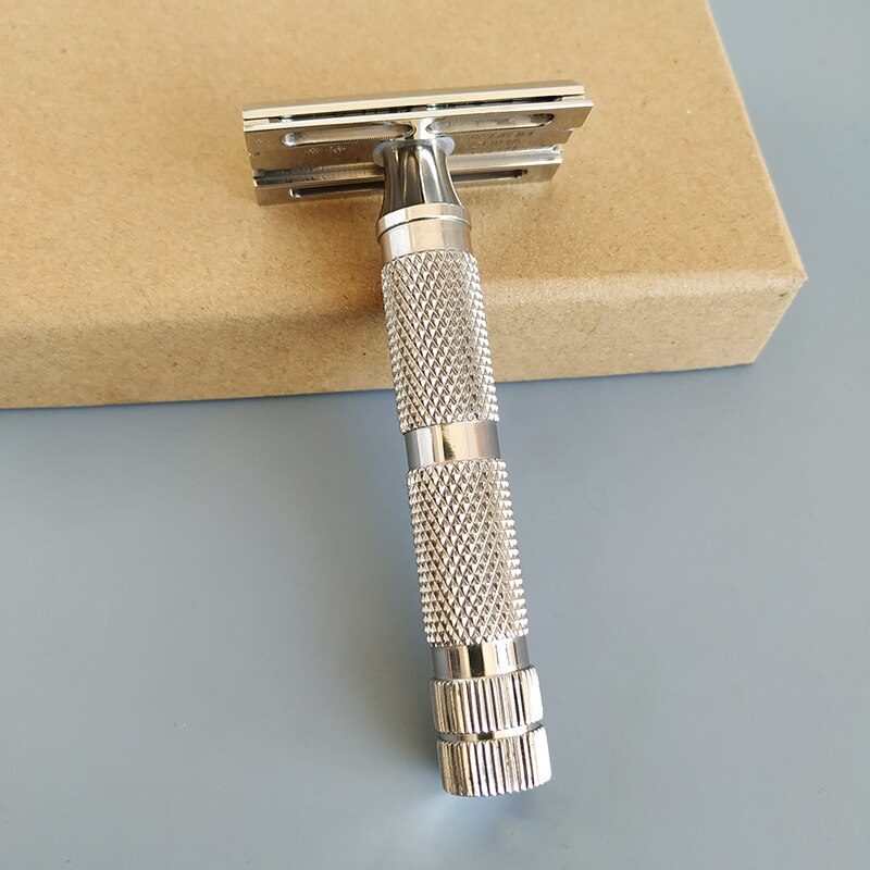 Dscosmetic S9 parallel head 316L stainless steel double edge safety razor: S9 DOG