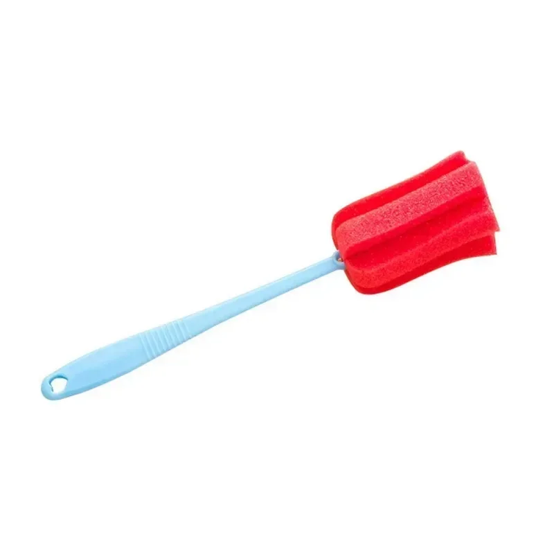 Spazzola per biberon con manico lungo Spazzola in spugna morbida Bottiglia d'acqua Tazza di vetro Strumento per la pulizia del lavaggio Strumento per la pulizia della cucina Strumento speciale