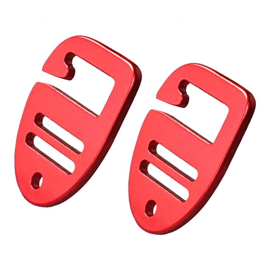 2 Pieces Webbing Buckles Outdoor G Hook Webbing Buckle Lightweight Hanging Carabiner Backpack Red