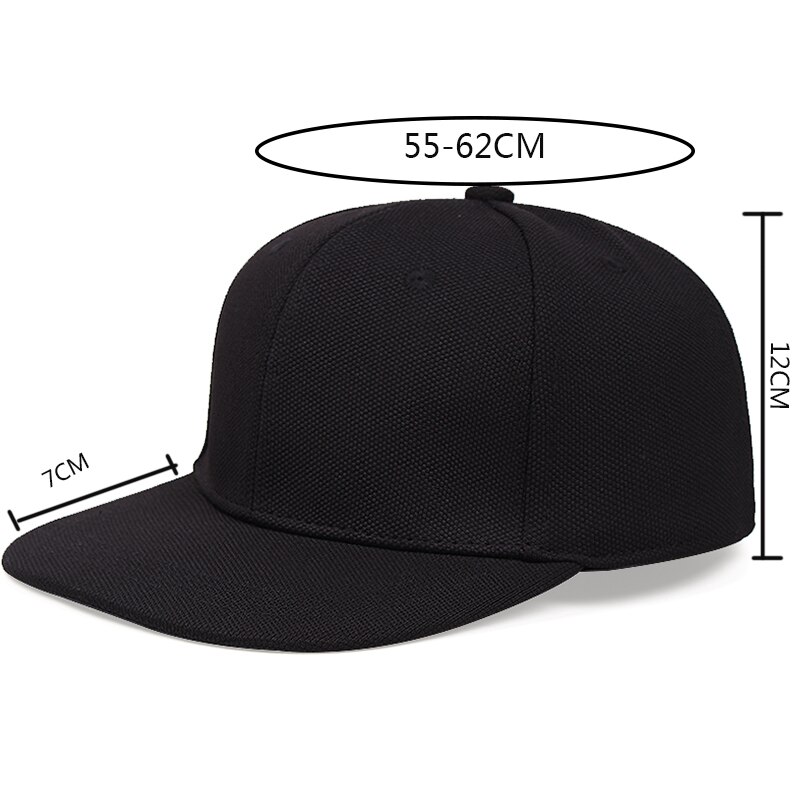 Mode Platte Rand Hoed Hip Hop Cap Volledig Afgesloten Baseball Cap Grote Hoofdomtrek Snapback