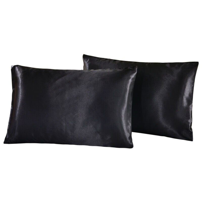 1Pc Koningin Satijn Zijde Kussensloop Kussen Case Cover Thuis Beddengoed Smoothy Kussen Rechthoek Beddengoed Kussen