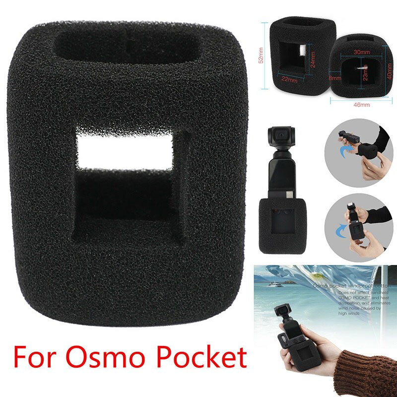 Flexible Microphone Wind Noise Reduction High Density Wind-proof Sponge Cover Case For DJI Osmo Pocket Accessories