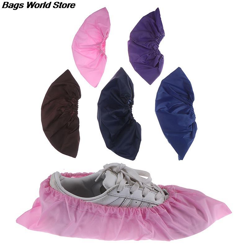 1Pair Reusable Thicken Elastic Shoe Cover Home Indoor Antiskid Overshoes Student Machine Room Bird Dust Proof Feet Covers