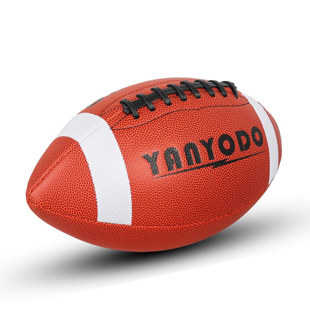 Yanyodo størrelse 9 amerikansk fodbold, super grip komposit fodboldtræning og fritidsspil, mikrofiber læderbetræk til ungdom