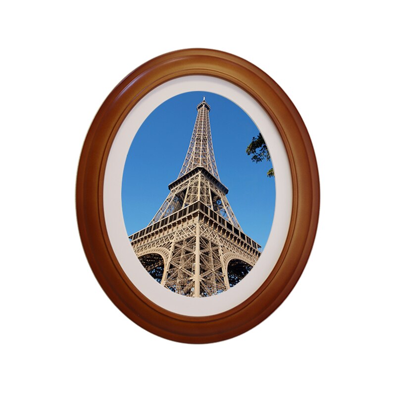 Estilo europeu Oval Photo Frames, Decoração Retro Criativo, Wedding Photo Studio, preto, branco, café, Art Picture Frames, 7 ", 10"