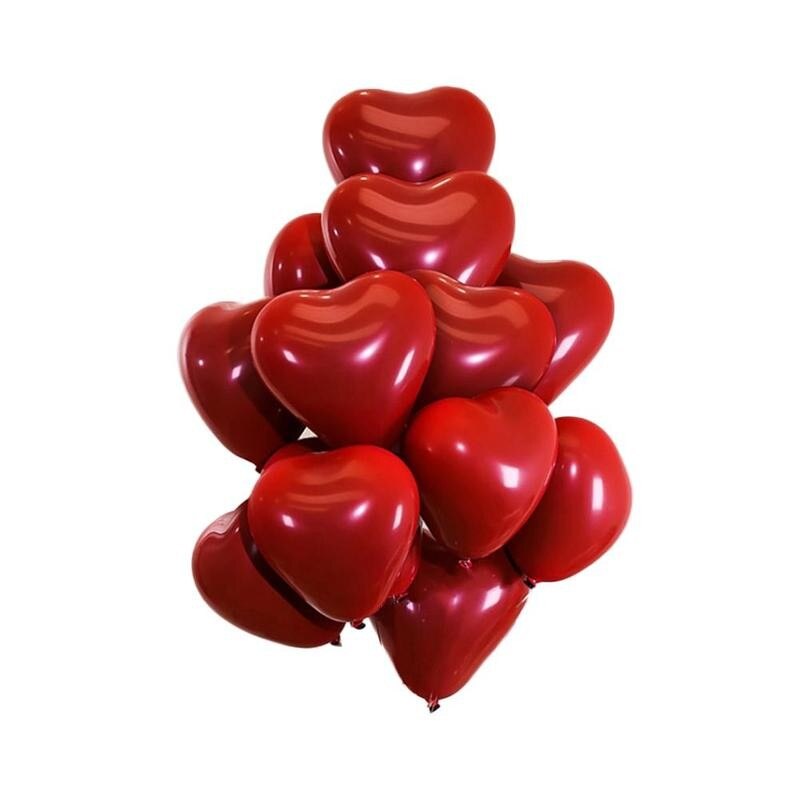 10/50 Uds. Globos dobles de látex de 10 pulgadas decoración de Globos para bodas Globos con forma de corazón suministro de Metal de cumpleaños Bab S8G9