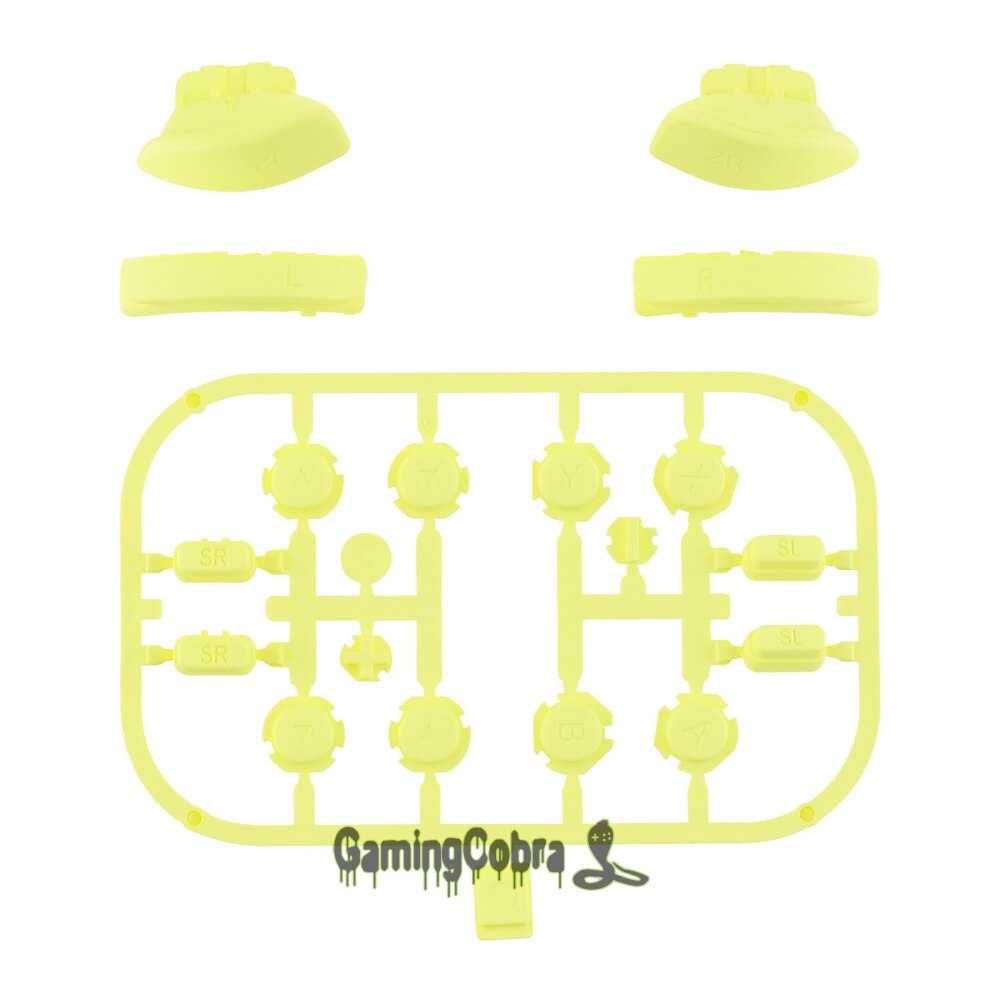 Juego de botones de repuesto ABXY Direction, SR SL L R ZR ZL, Con herramientas para Nintendo Switch Joy-Con: Lemon Yellow