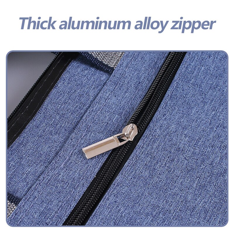 Laptop Aktetas Draagbare Canvas Tas Data Bestand Opbergtas Business Rits Multi-layer Bestand Zak Kantoorbenodigdheden