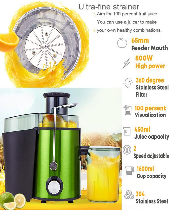 Rvs Masticating Trage Vijzel Sapcentrifuge Groente-en Sapcentrifuge Compact Druk Juicer Machine
