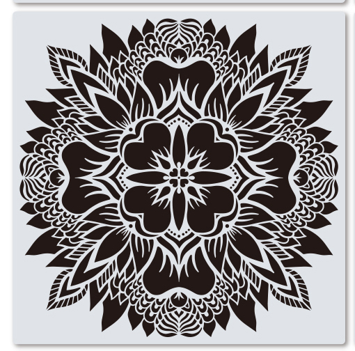 Stor vegg sjablong for maling , 12 tommer stor mandala sjablong for maling: Tzlarge -13