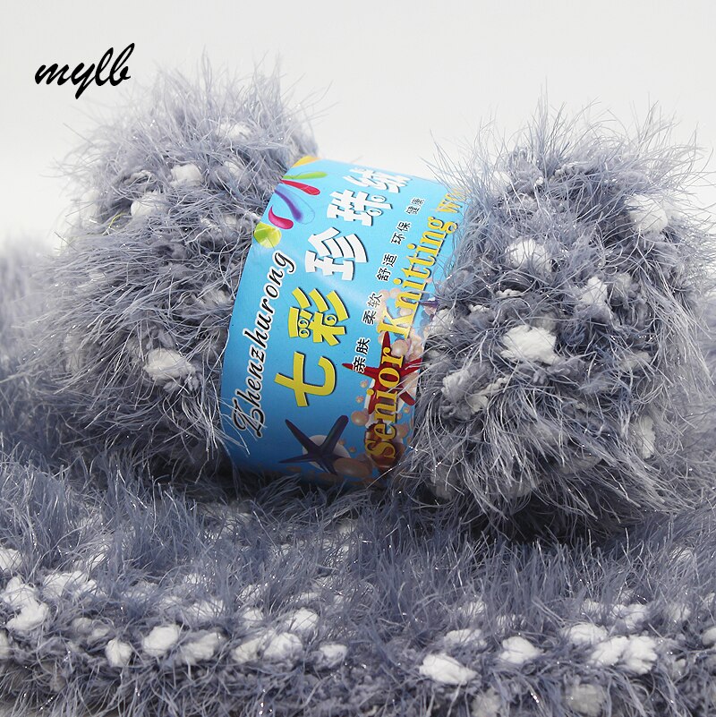 Mylb 1 bolde= 50g pelsgarn nøgle ultra blød koral farverig fleece baby varm garn strikning